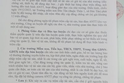 Cảnh báo thủ đoạn trộm cắp tài sản ở cơ sở giáo dục